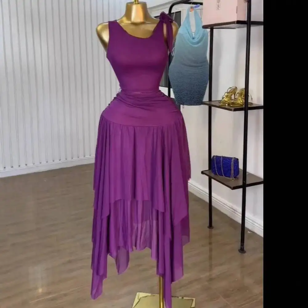 

Women's Fashion 2026 Summer Elegant Camisole Top High Waist Irregular Skirt Set
