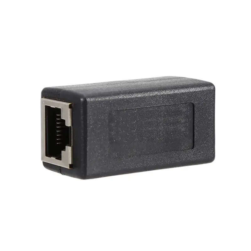 New RJ45 Network Dual-Pass Mini Black Network Connector Portable Female To Female Ethernet LAN Connection Adapter Extender