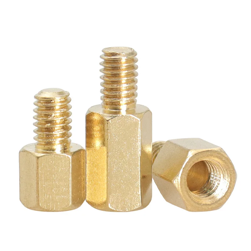 M2 M2.5 M3 M4 M5 M6 Brass Motherboard Standoff PCB Support Pillars Hexagon Threaded Board Stud Bracket Racks Spacers Screw Bolt