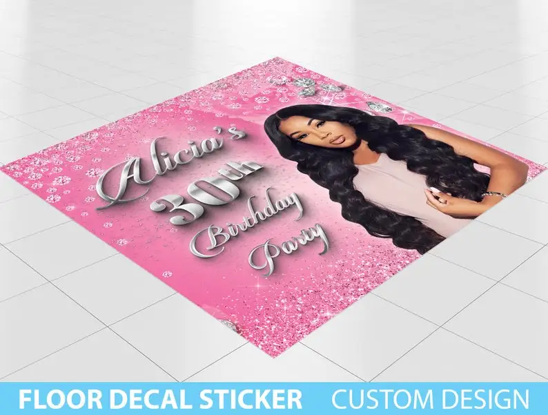 

Custom Floor Decal sticker, Removable Sticker, Vinyl Floor Banner, Adhesive Floor Banner Sticker Decal Removable, Birthday Dance