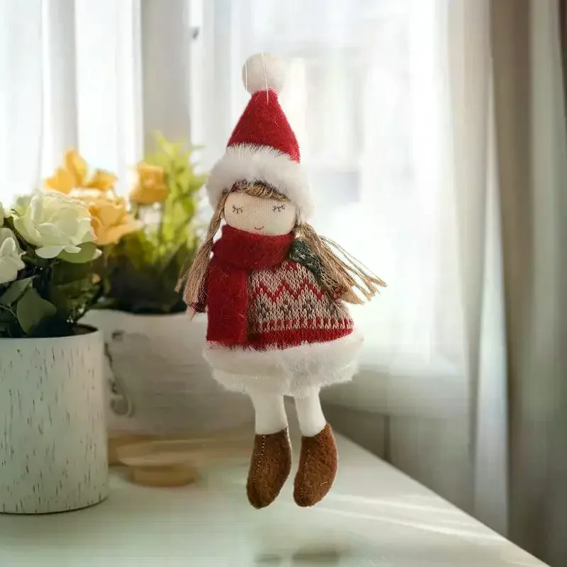 Christmas Plush Snowman Pendant Christmas Tree Hanging Lovely Beautiful Pendant Scene Decorate Christmas Tree Hanging Ornaments