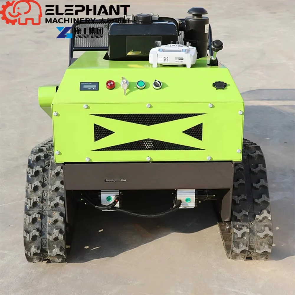 Remote Control Electric Grass Cutter Robot Crawler Smart Climbing Slope Lawn Mower Self-Propelled Weed Mowing Machine