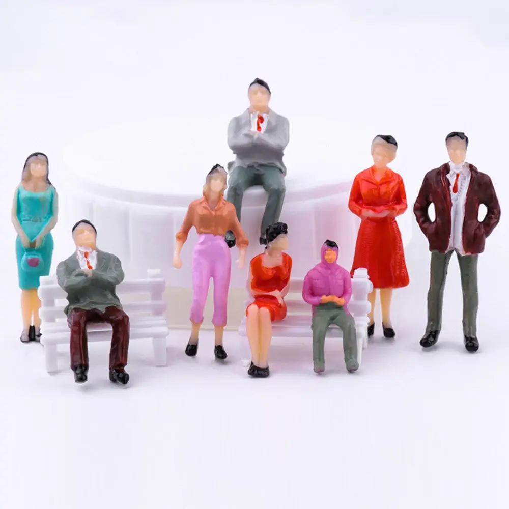 Poses Miniatures Street Park Figures Accs Collection Sitting People Figure HO Scale Park Layout Seated People Model