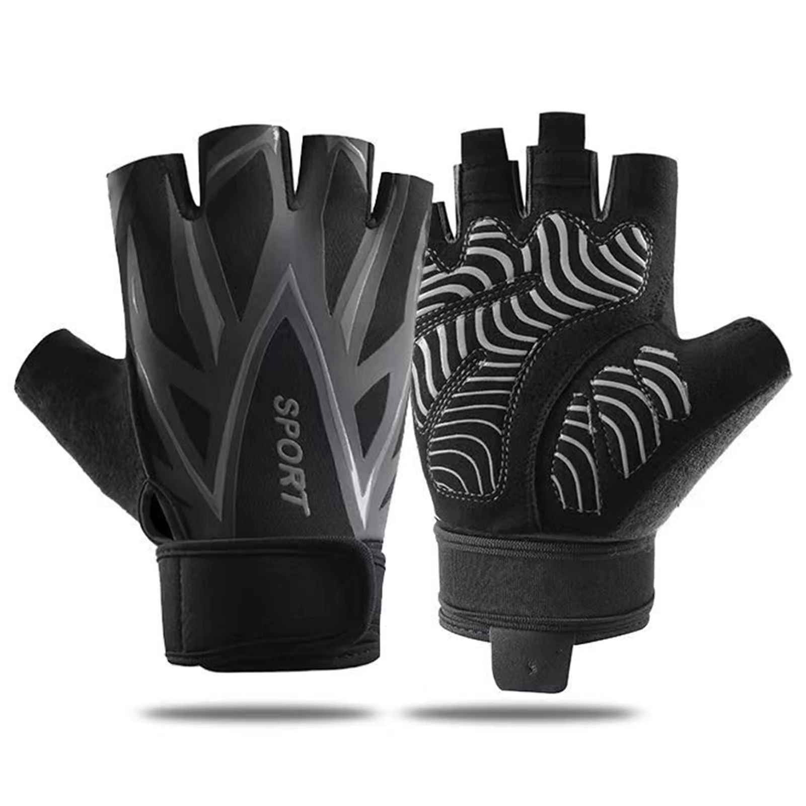 

1Pair Weight Lifting Gloves for Adults Wrist Support Half Finger Workout Gloves for Dumbbell Training Gym Exercise and Cycling