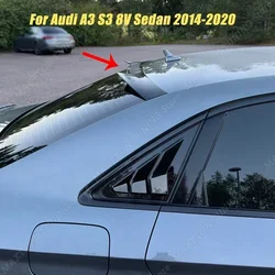Rear Spoiler Wing Car Accessories Rear Trunk Window Roof Lip Spoiler Body Kit Tuning Cover ABS For Audi A3 S3 8V Sedan 2014-2020