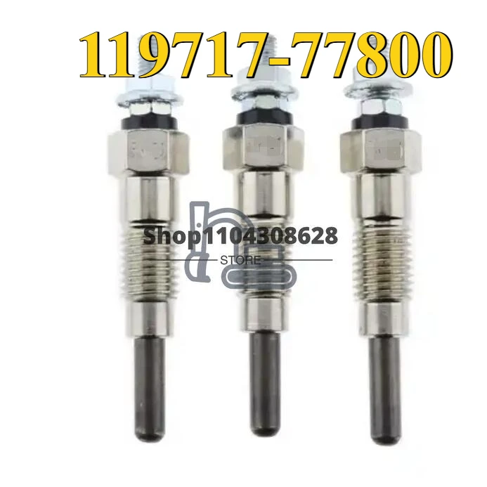 

3 шт. 119717-77800 Свеча накаливания подходит для двигателя Yanmar 3TNA72 3TN75 3TNA75 3TNT5U 3TN66 3TNE68 3TNA68