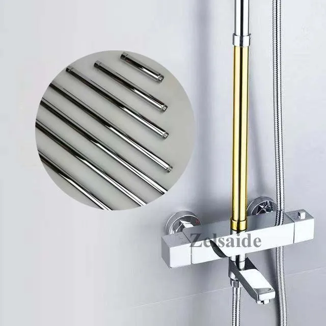 10/20/30/40/50/60/70Cm Messing/Roestvrij Staal Douche Verlengstuk, Douche Verlengt Pijp