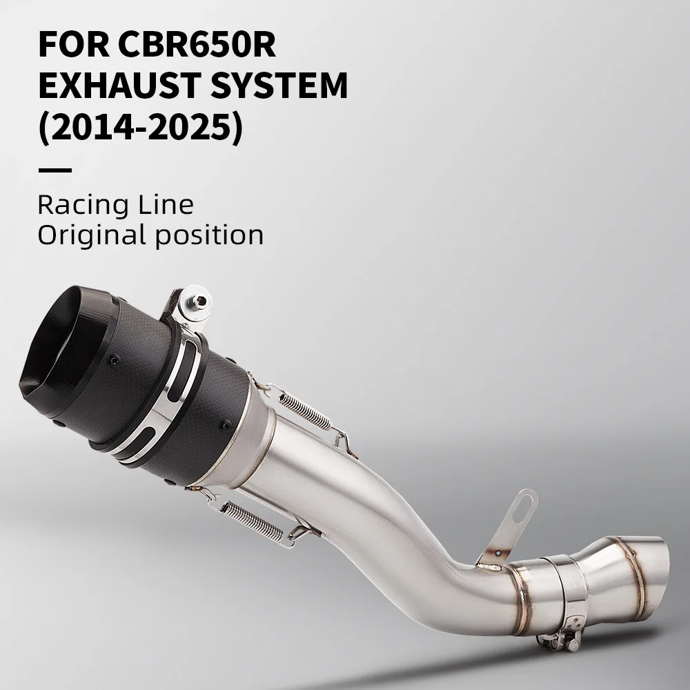 

Для CB650F CB650R CBR650 (2014-2025) подключение выхлопной системы мотоцикла 60 мм соединительная труба среднего размера