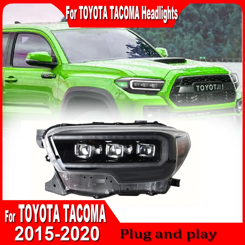 2Pcs Headlight For Toyota Tacoma LED Headlights 2015-2020 Head Lamp Car Styling DRL Signal Projector Lens Automotive Accessories