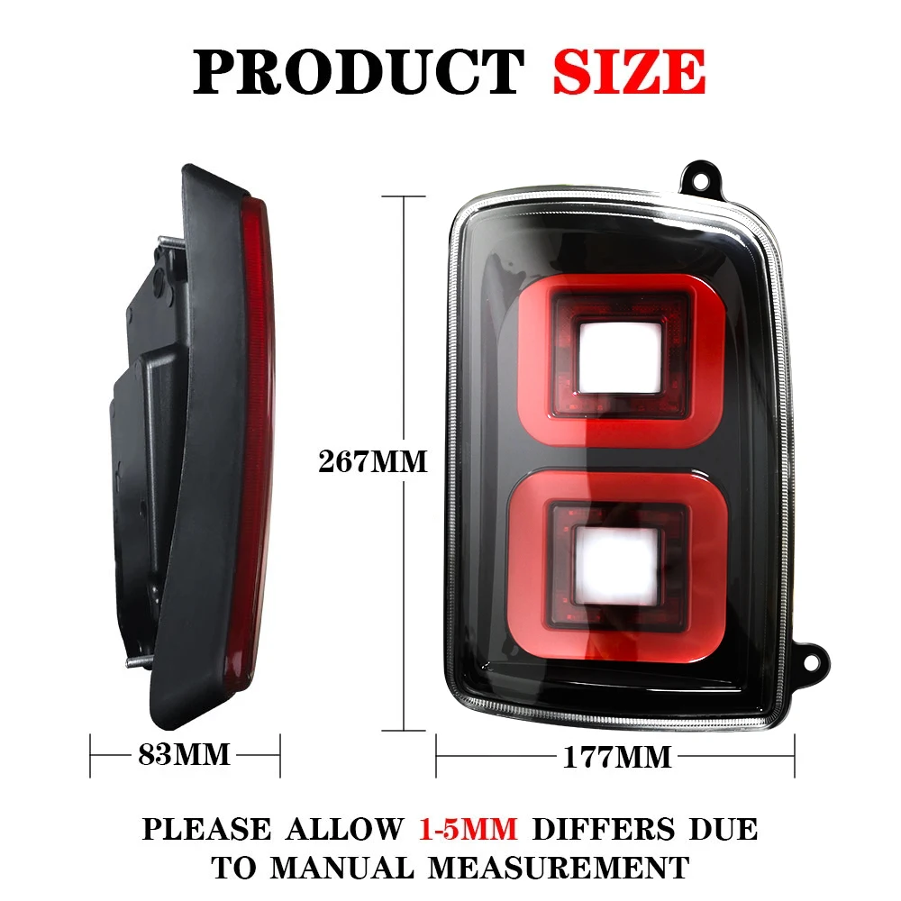 For Lada Niva 4X4 1995- LED Tail Lights With Running Turn Signal PMMA ABS Plastic Function Accessories Car Styling Tuning