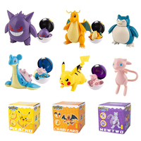 Pokemon Figure Dragonite Gengar Mew Snorlax Lapras Pokeball Elf Ball Deformation Toy Pikachu Monster Educational Doll Kids Gift