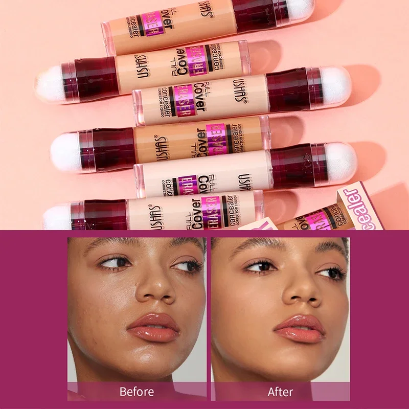 Nieuwe Spons Hoofd Concealer Volledige Dekking Vloeibare Foundation Professionele Concealer Donkere Cirkel Scheur Freckleacne Creëren Natuurlijke Hot