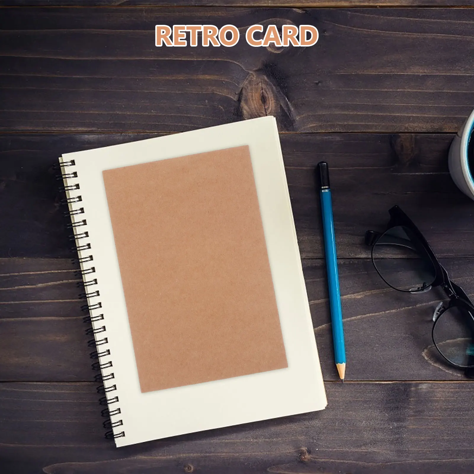 

100 Pcs Postcard Greeting Postcards Blank Greetings Craft Brown Plain Kraft Paper