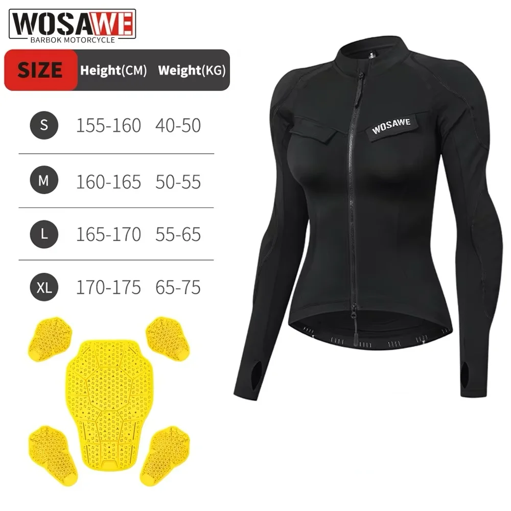

WOSAWE Woman Motorcycle Style Jacket Summer Breathable Motorbike Riding Coat Outdoor Casual Daily Riding Jacket