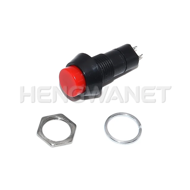 1PC PBS-11A PBS-11B 12mm self-locking Self-Recovery Plastic Push Button Switch momentary 3A 250V AC 2PIN 6Color