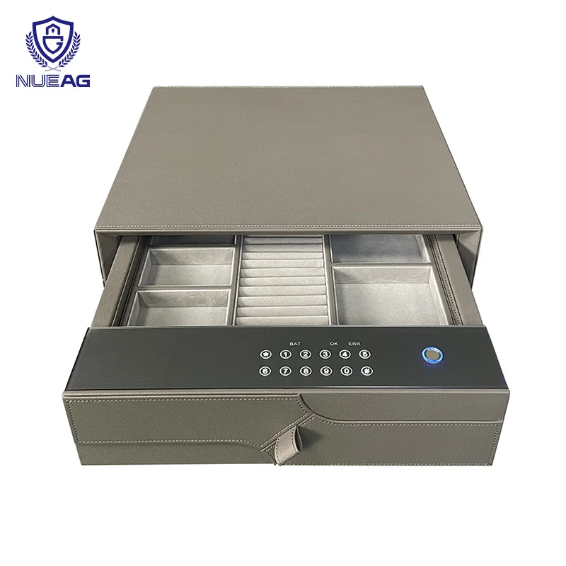 custom.All-Steel Fingerprint Password Flip Storage Box Anti-Theft Household Office Car Safe