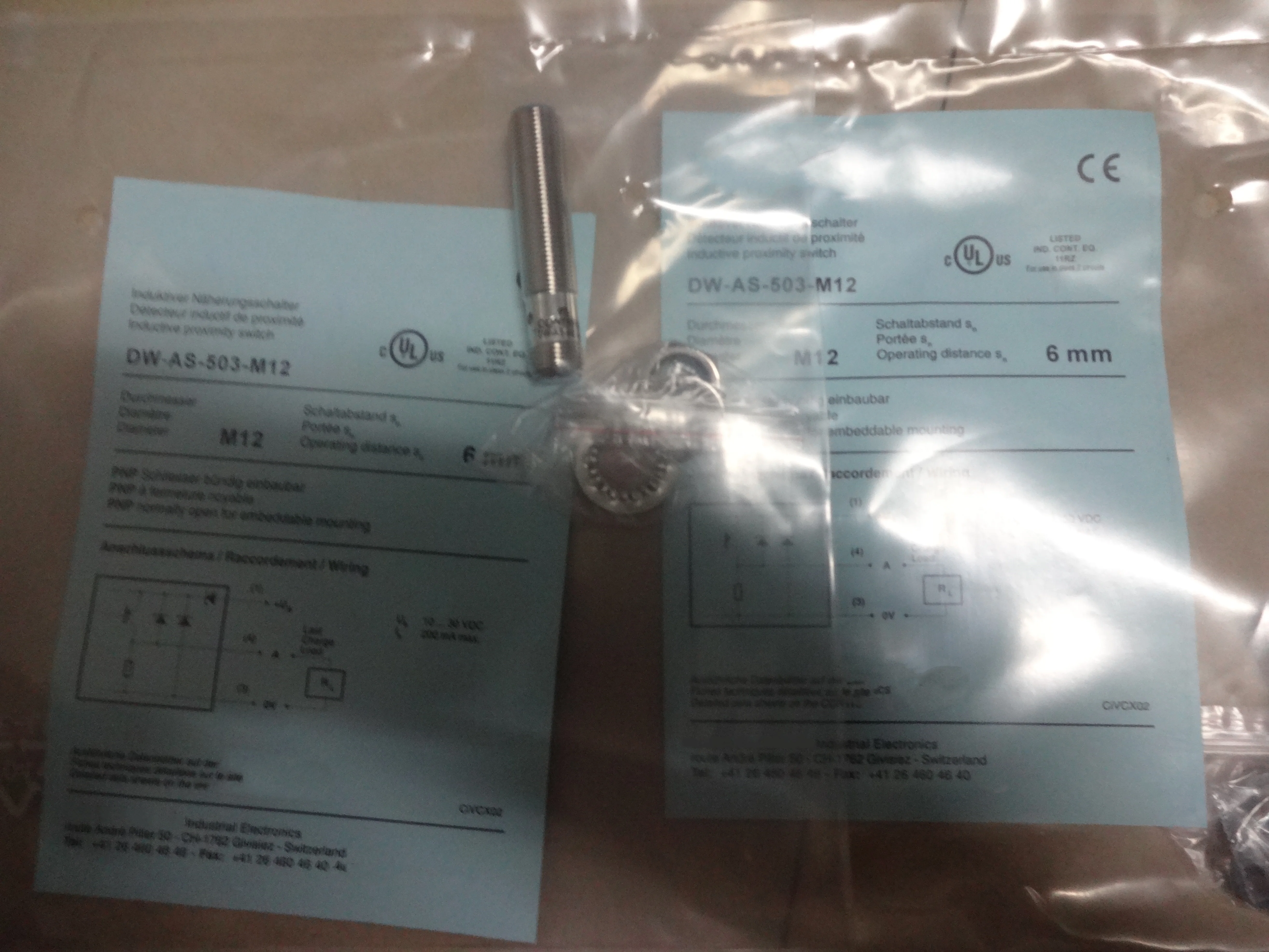 

New Proximity Switch Sensor in Stock DW-AS-503-M12-120 High Quality Seller One-year Warranty