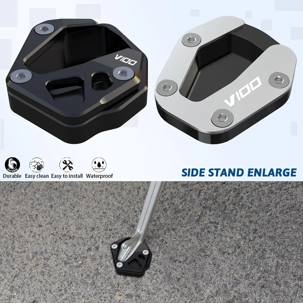 

2023 2024 для Moto Guzzi V100 V100 Mandello S, подставка для увеличения, поддержка расширения, аксессуары для мотоциклов, боковая подставка, увеличенная