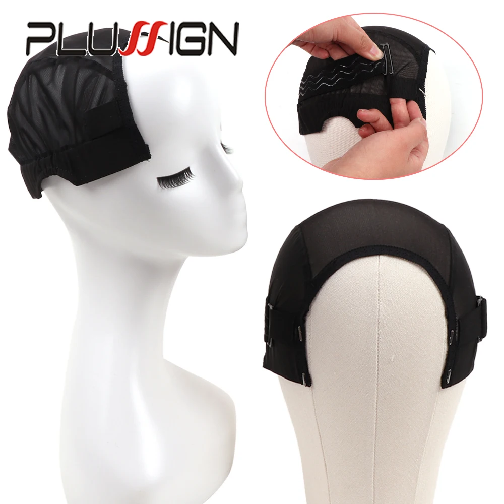 4*4/5*5 U Part Wig Caps For Making Glueless Wigs Adjustable Elastic Band With Metal Buckle Making Half Splicing Wig Accessories