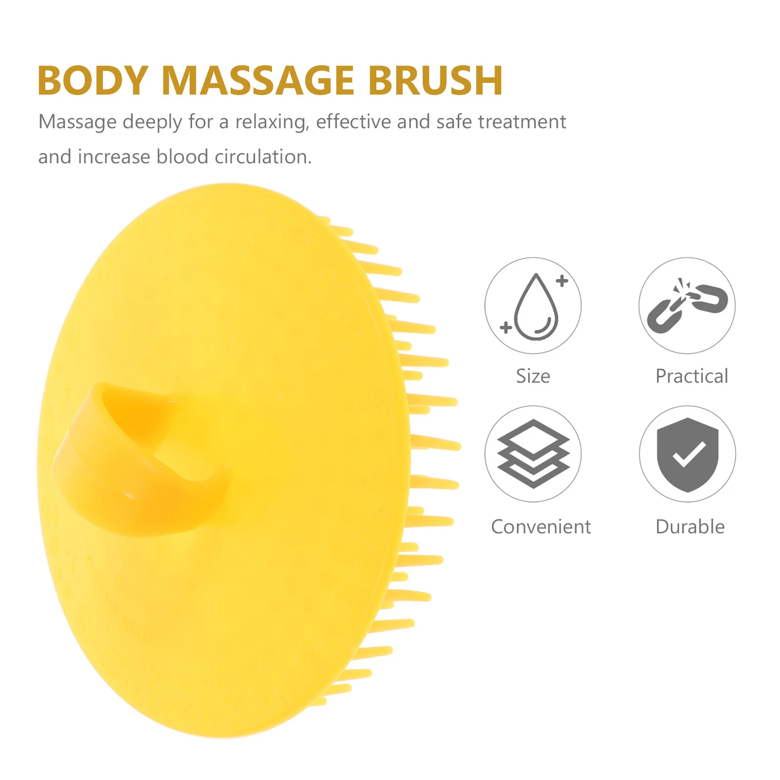 

1pc Silicone Massage Brush Compact Portable Design Deep Tissue Body Massager For Legs Arms Thighs Hips Shower Use Mini