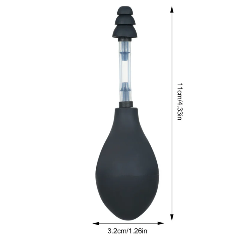 Ear Pressure Tool Portable Ear Pressure Relief Suction Device Wih 3 Sizes Of Earplugs Inner Ear Pressure Relief Tool for Headach