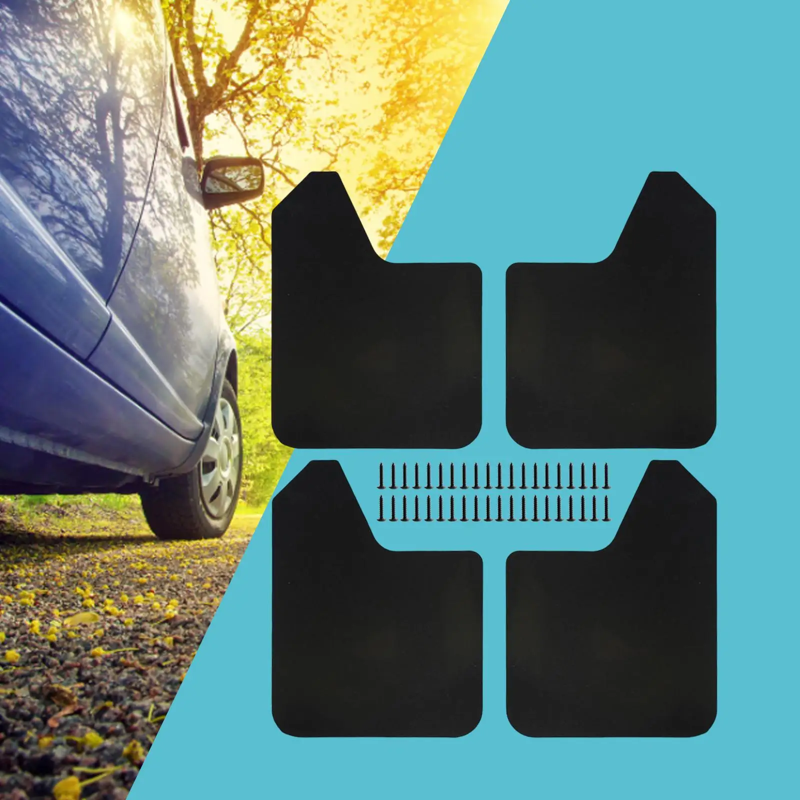 

4Pcs Mudflaps Flaps Exterior Parts Car Accessories Black Mudflaps for Pickup