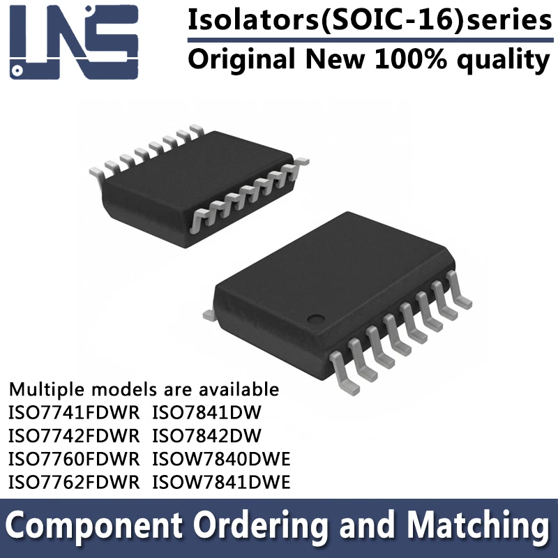 1PCS ISO7841DW ISO7842DW ISO7741FDWR ISO7742FDWR ISO7760FDWR ISO7762FDWR ISOW7840DWE ISOW7841DWE SOIC-16 7.5MM Isolators