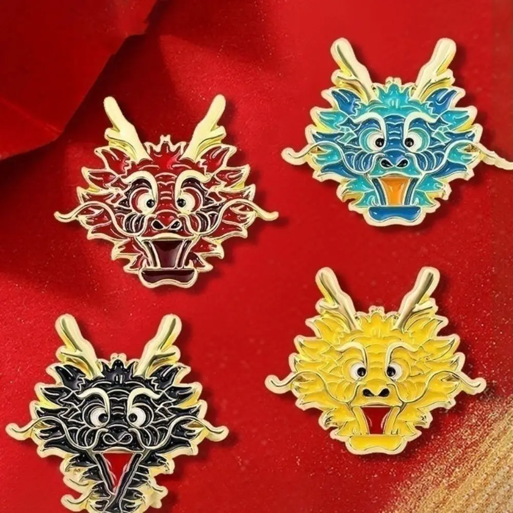 2024 Year Dragon Pin Dragon Year Chinese Zodiac Sign Dragon Brooch Decoration China Chic Dragon Year Brooch Clothing Accessories