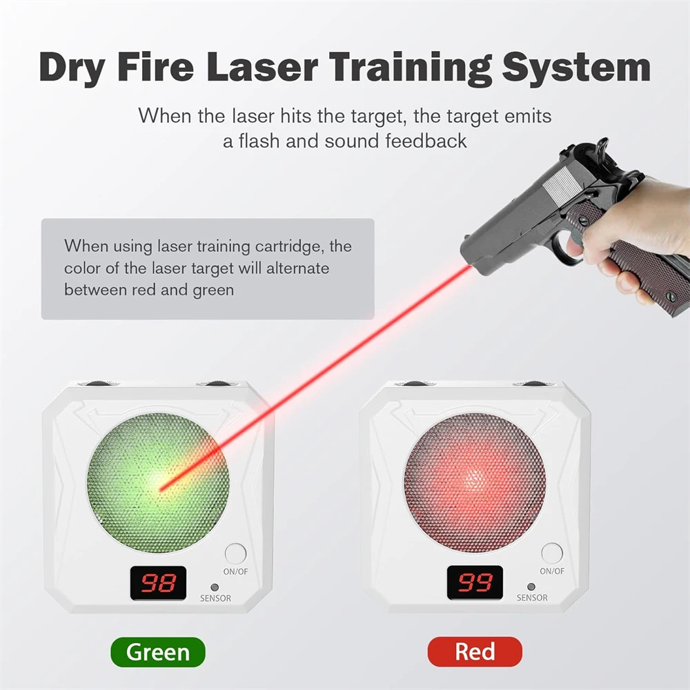 9 مللي متر مجموعة الهدف التدريب على النار الجاف الليزر التدريب رصاصة العد الإلكتروني نظام التدريب الهدف مع خرطوشة الليزر 9x19 مللي متر #2