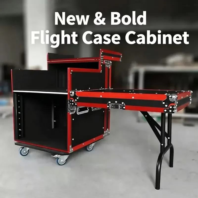 Professional 16U Aviation Box Cabinet Audio Power Amplifier Mixing Console Wireless Microphone 12U Shockproof Storage Box