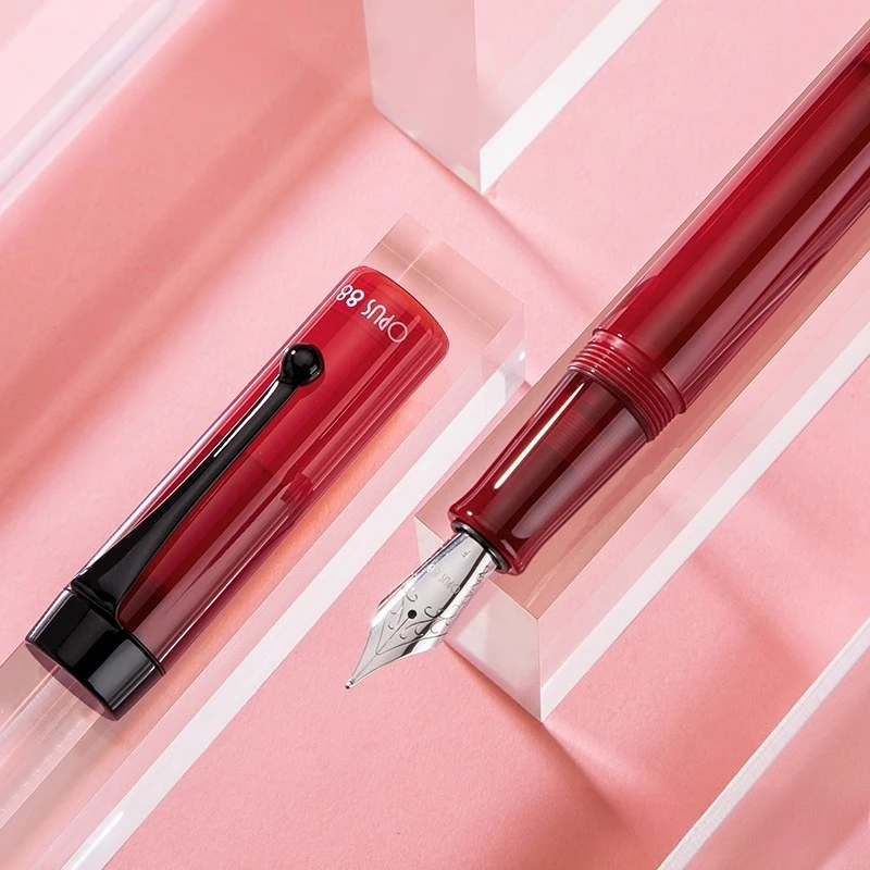

Taiwan OPUS 88 Authentic Converter-Filled Fountain Pen DEMO Transparent Acrylic Demonstration Calligraphy Professional Ink Pen