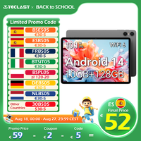 Teclast P30T Tablet, 10.1 Inches 1280X800, Android 14, Wi-Fi 6, Unisoc T606 Octa Core, (4Gb+6Gb)10Gb Ram, 128Gb Rom(Support Tf 1Tb), 5Mp+2Mp, 6000Mah, Type C, Mali G57