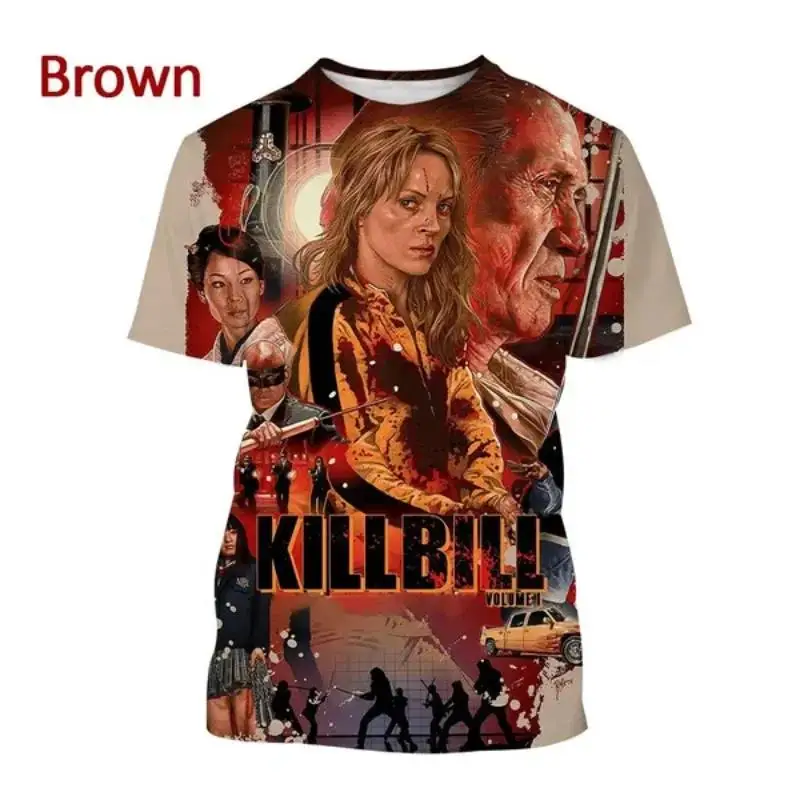 Classic Movie Kill Bill 3D Print T-shirt Men Personality Hip-hop Unisex Oversized T Shirt Harajuku Street Tops Fashion Clothing