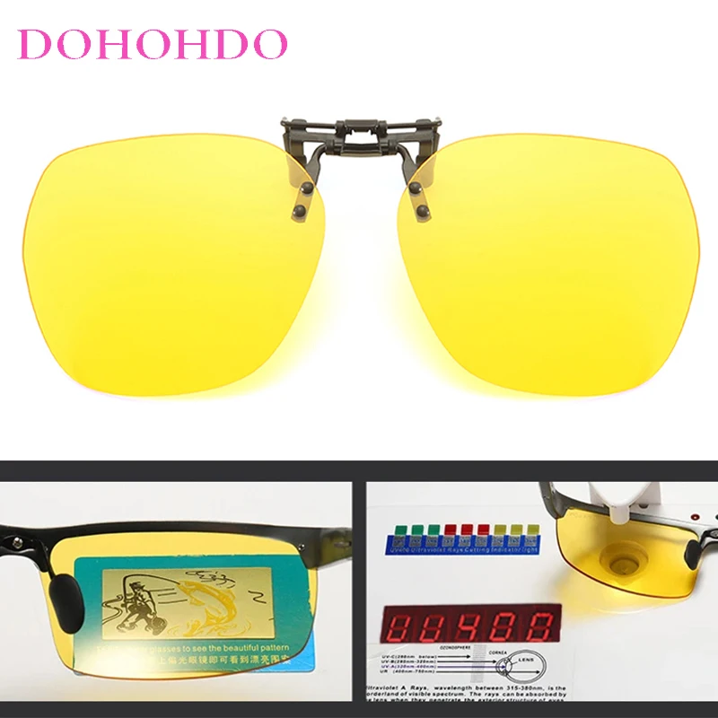 

Classic Design Polarized Sunglass Women UV400 Retro Night Vision Clip-On Sunglasses Men Sports Driving Shades Anti-Glare Goggles
