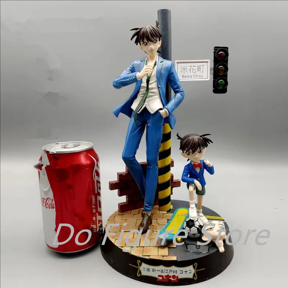 Detective Conan Kudou Shinichi Figure 28cm Jimmy Kudo Case Closed Anime Figures Pvc Figurine Statue Model Collection Toys Gift