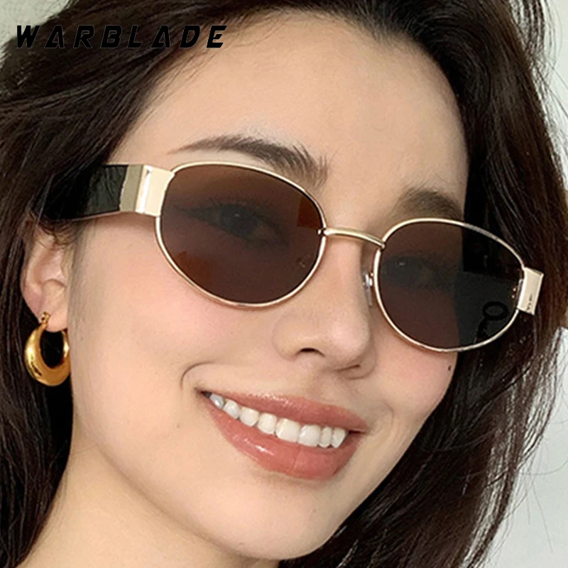 

Luxury Metal Big Oval Frame Women Sunglasses Brand Trending Design Hip-hop Men Sunglass Outdoor Travel Drive Shade Eyewear UV400