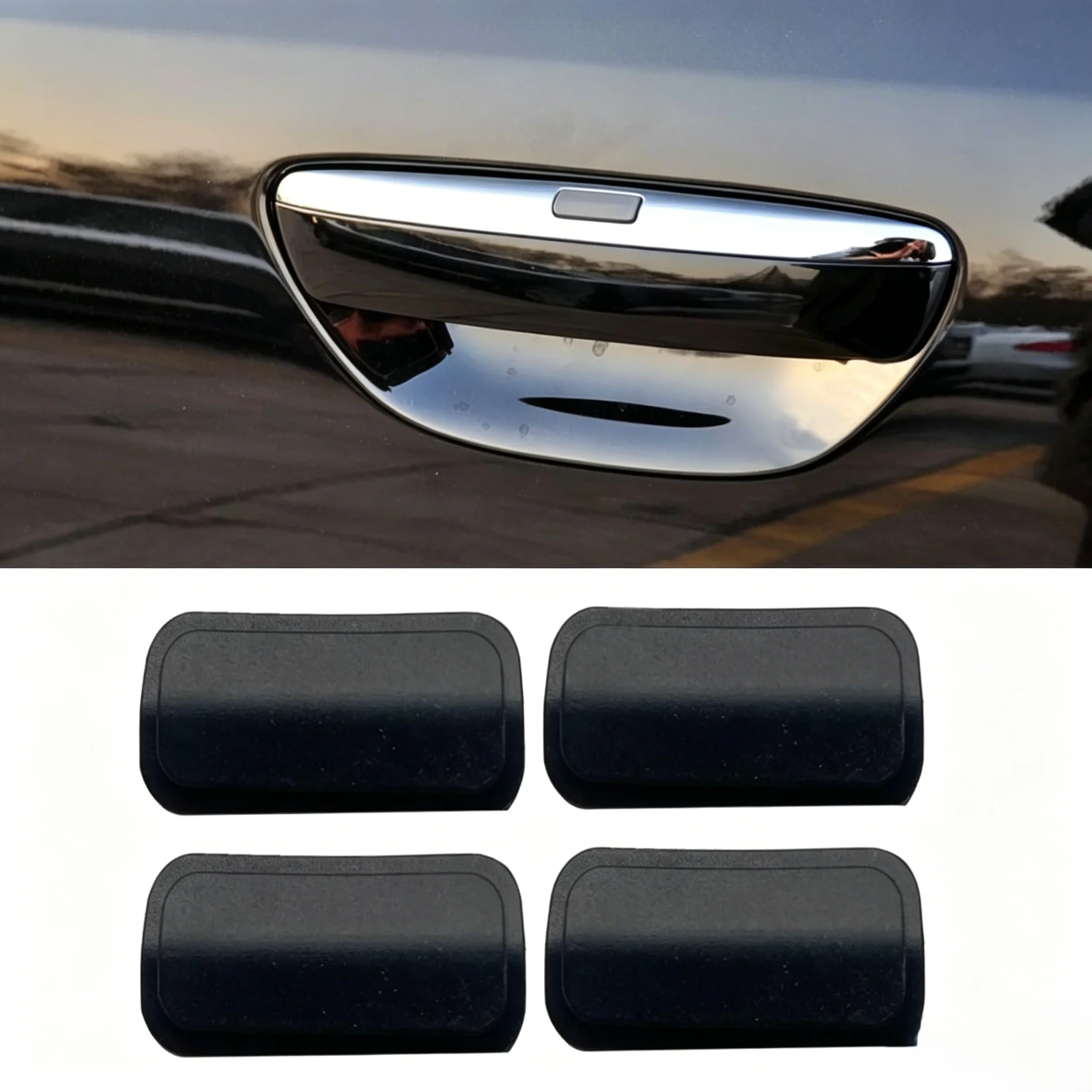 Exterior Door Handle Silicone Keyless Button Cover Cap Trim for Audi A8 D3 S8 Quattro 2004-2010 4E1837205G 4E0837205G