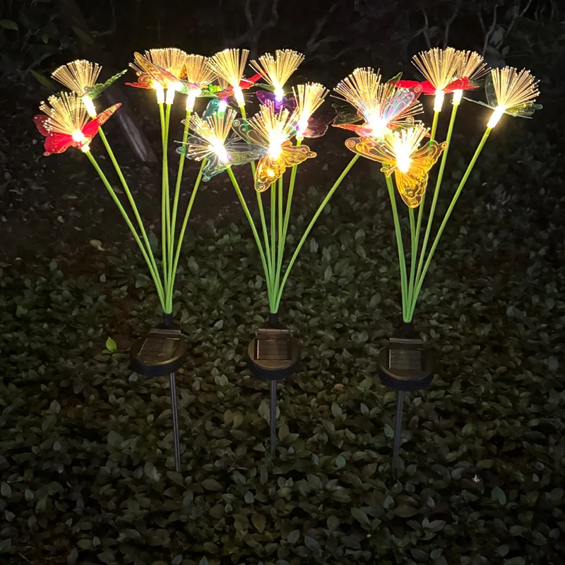 Vibrant Solar-Powered 1pc Butterfly Garden Stake LED Outdoor Decor with Smart Sensor Perfect for Yard & Patio Ambiance, Garden