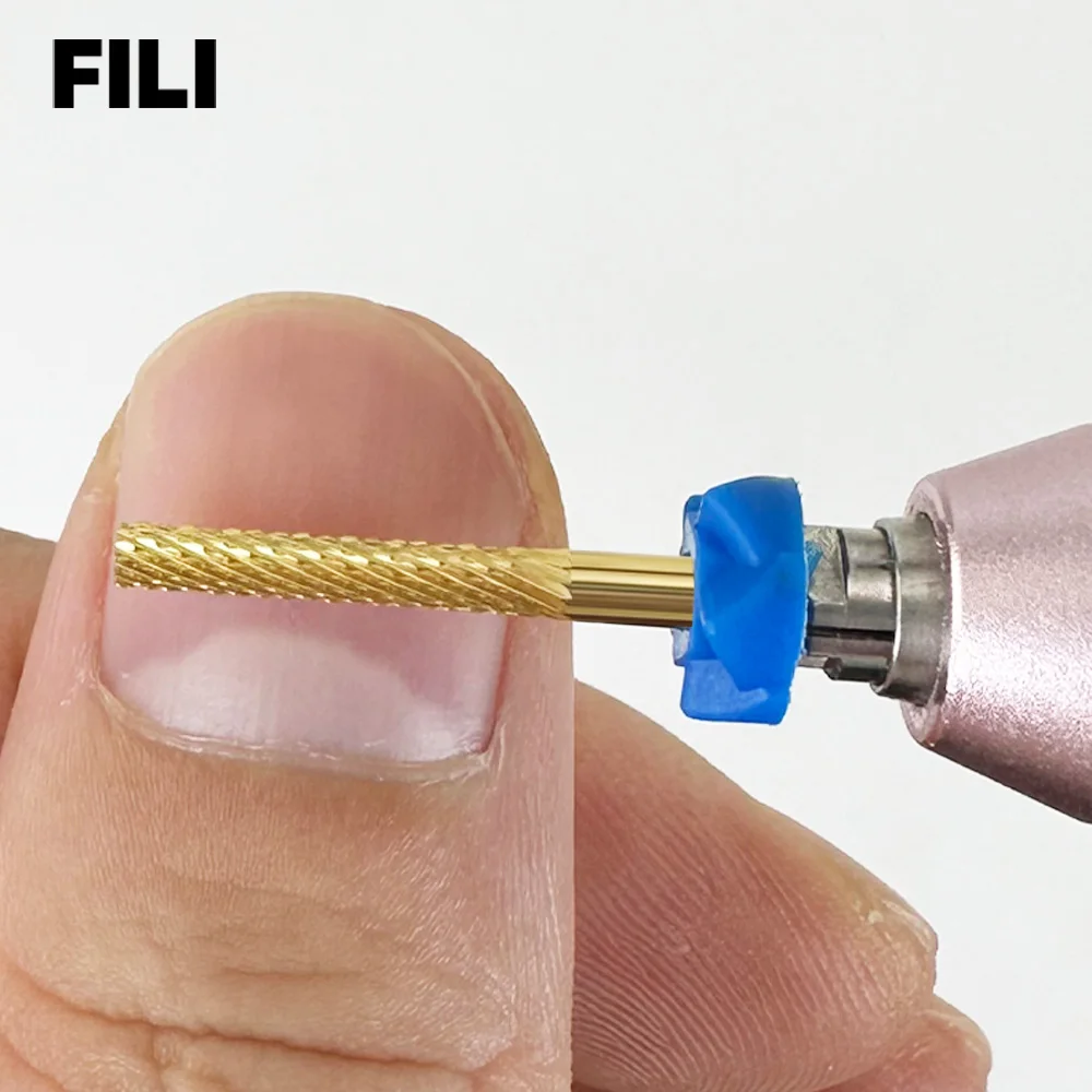 Punta da trapano per unghie professionale 3/32 in carburo di tungsteno per manicure cuticola rimuovi strumenti per fresa per punte da trapano per manicure elettriche