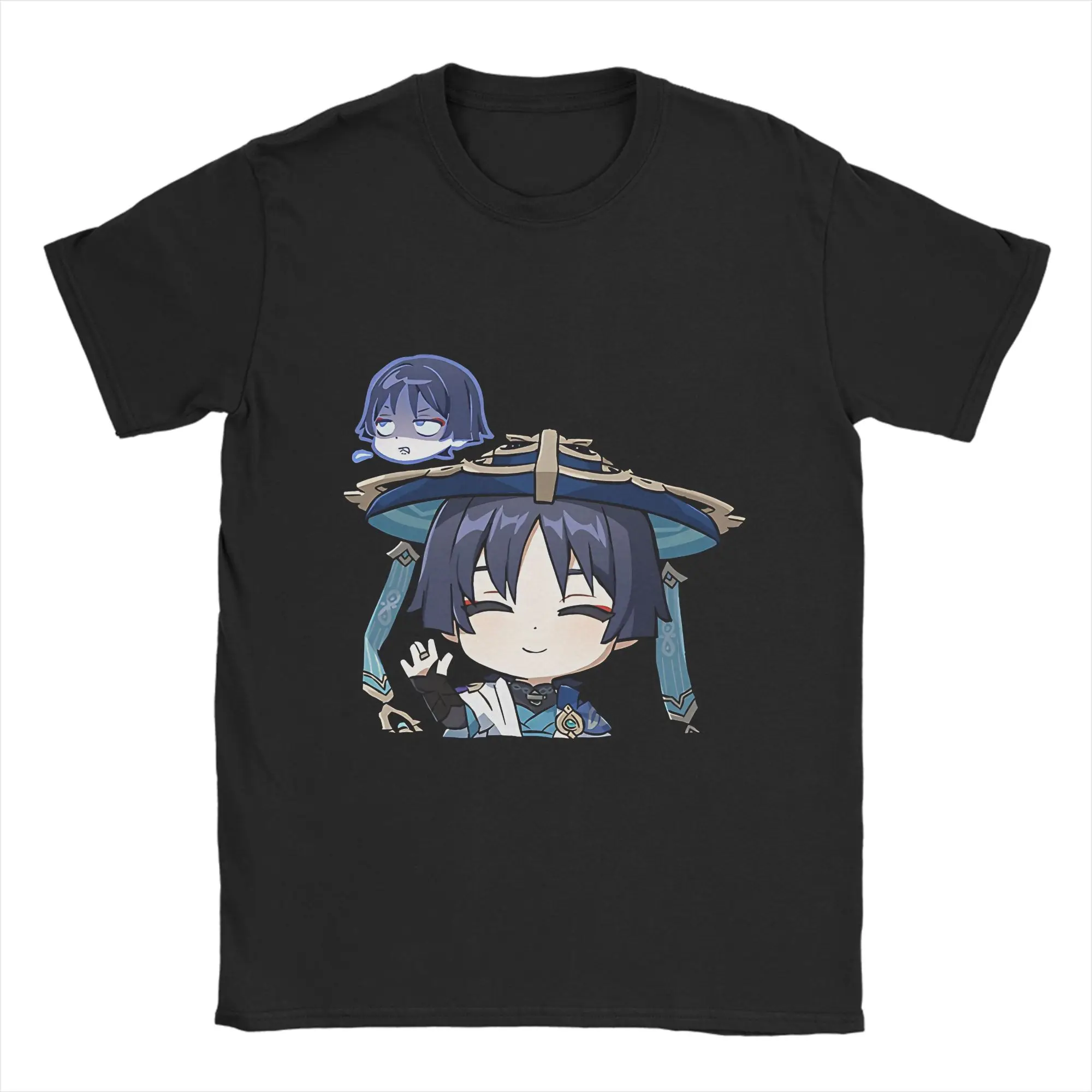Men's T-Shirts Genshin Impacts Funny 100% Cotton Tees Short Sleeve  T Shirt Crew Neck Clothing 6XL