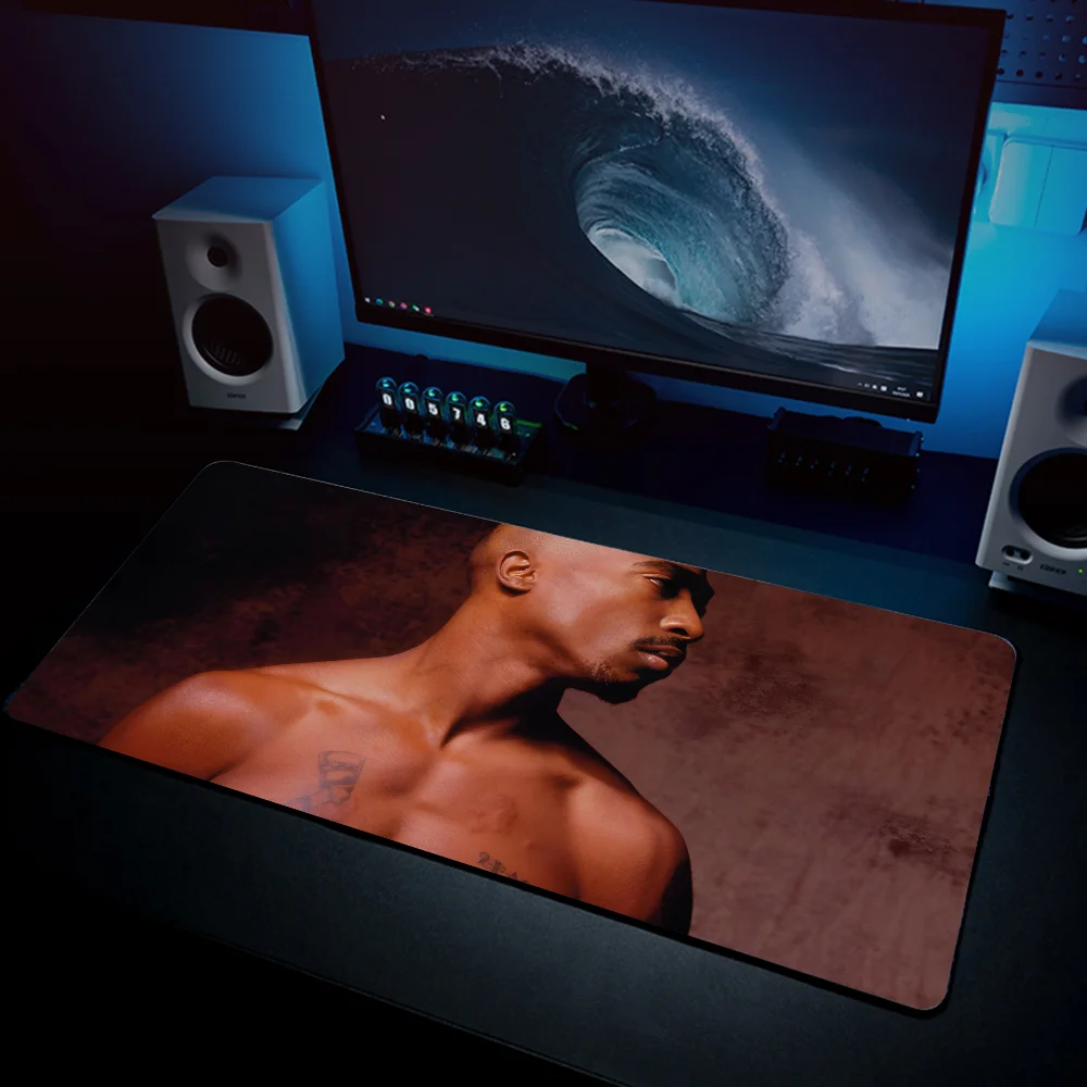 rapper 2Pac  Mousepad Mouse Mat Desk Mat With Pad Gaming Accessories Prime Gaming XXL Keyboard Pad