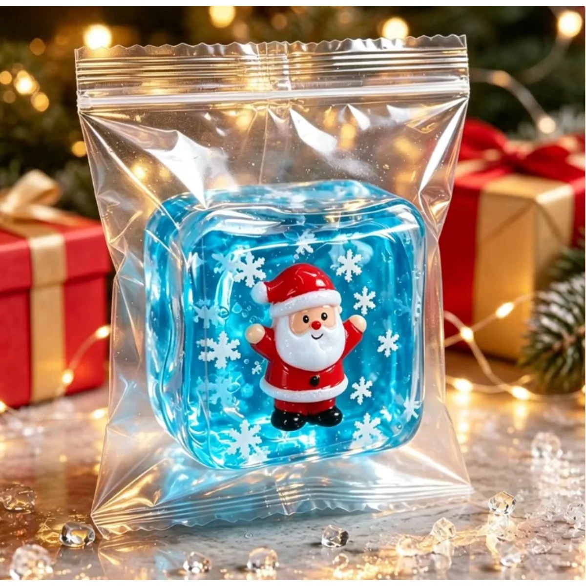 Christmas Halloween Crystal Slime Santa Snowman Pumpkin Charm Glitter Slime Fidget Toy Stress Relief Adult Holiday Party Gift