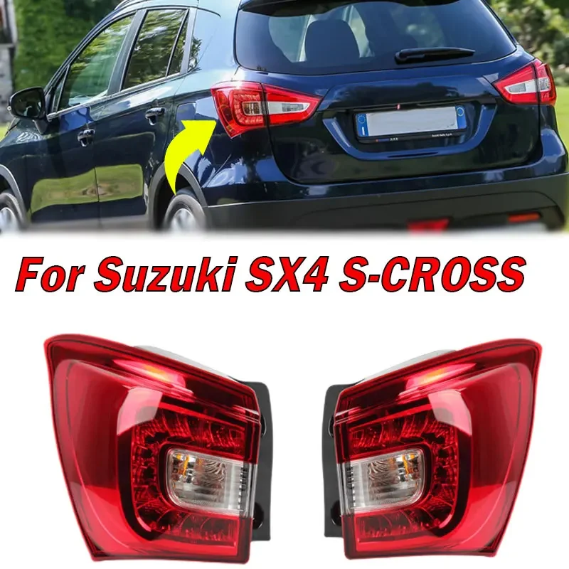 Car Accessories Outside LED Tail Light Brake Reverse Turn Signal Warning Fog Lamp For Suzuki SX4 S-CROSS Auto Taillight Assembly