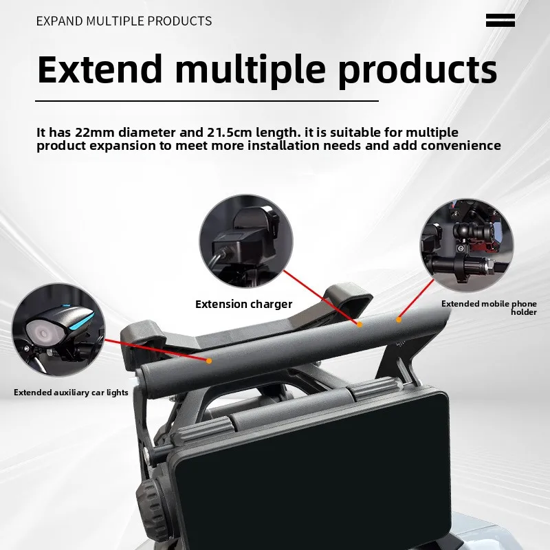 For Zontes 368G Motorcycle Navigation Bracket Mount Holder Sturdy Expansion Crossbar Replacement Mobile Phone Mount Bracket - Image 4