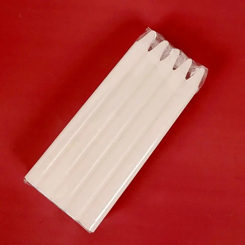 Tapered Candles 10X Wax Candles Long Burning Red/White Household Short Taper Candles Survival Supplies For Wedding Blessing