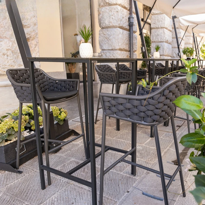 Outdoor barstools, bar chairs, open-air hotel, restaurant, café