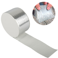 Aluminum Foil Butyl Rubber Tape High Temperatures Super Strong Adhesive Waterproof for Roof Pipe Repair Home Renovation Tools