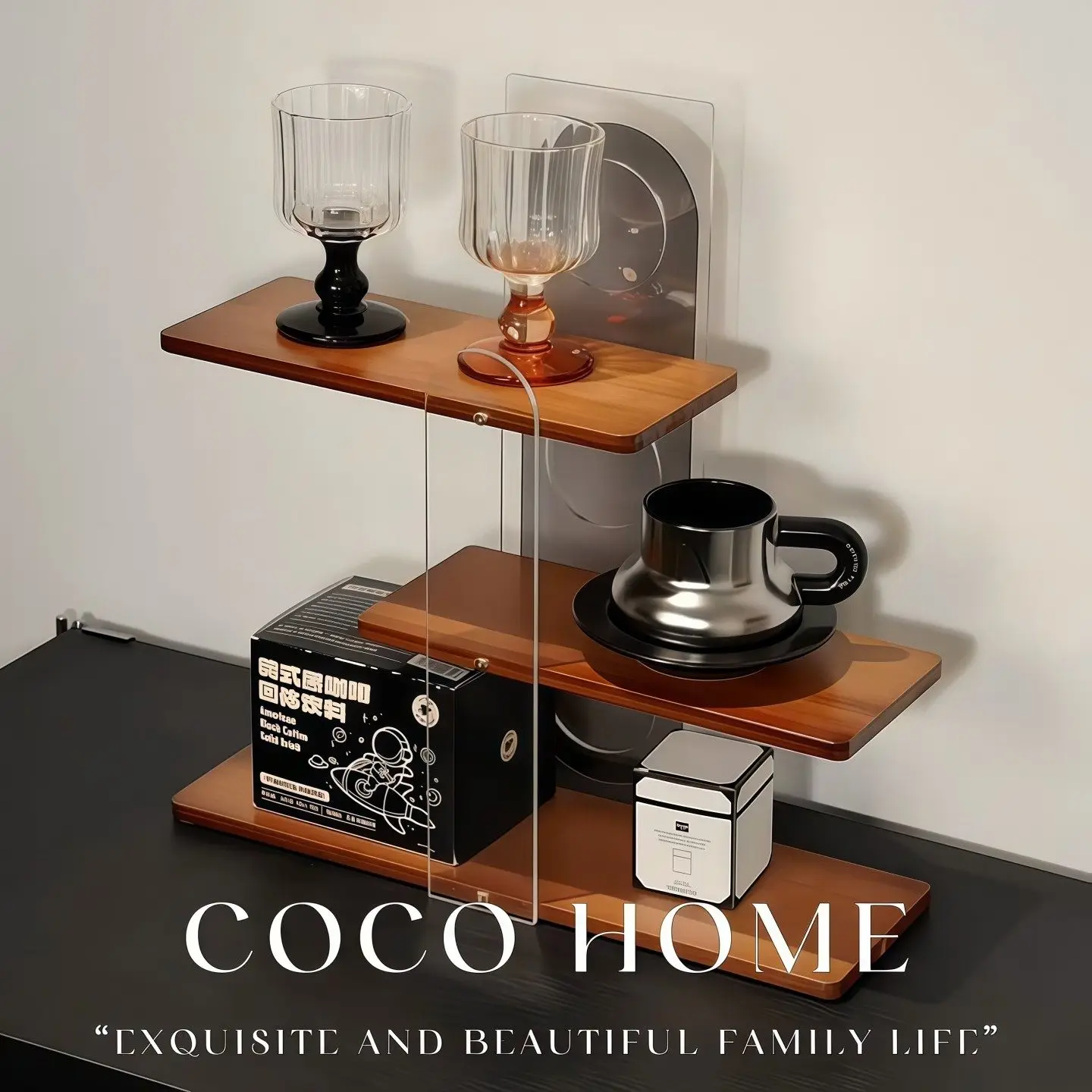 

Ele Cup Holder Storage Ra Premium Feel Drng elf High Aesthetic Value Side Cabinet Desktop Organizer