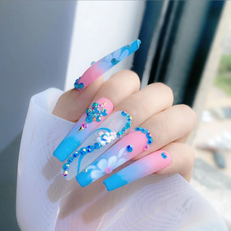 3500 pièces/boîte ongles résine colorée diamant strass 24 grilles bricolage perceuse fluorescente décorations d'ongles Salon de manucure bijoux accessoires