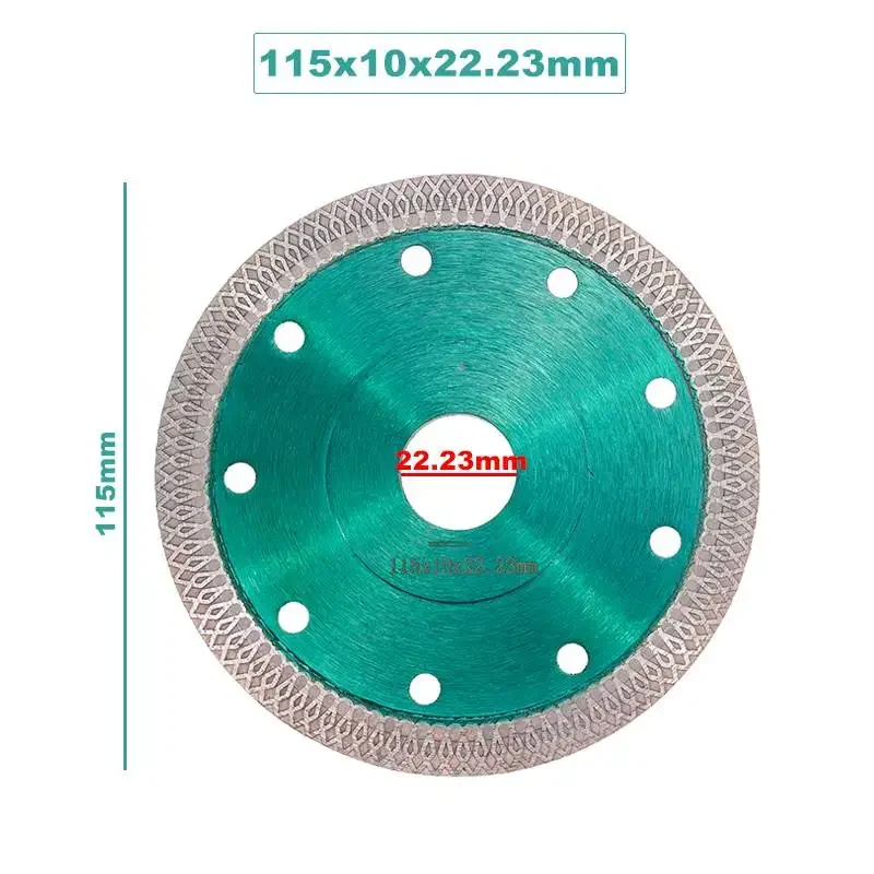 Imagem -04 - Hot Pressionado Sinterizado Malha Turbo Blade Green Diamond Saw Roda para Porcelana Cerâmica 105 mm 115 mm 125 mm